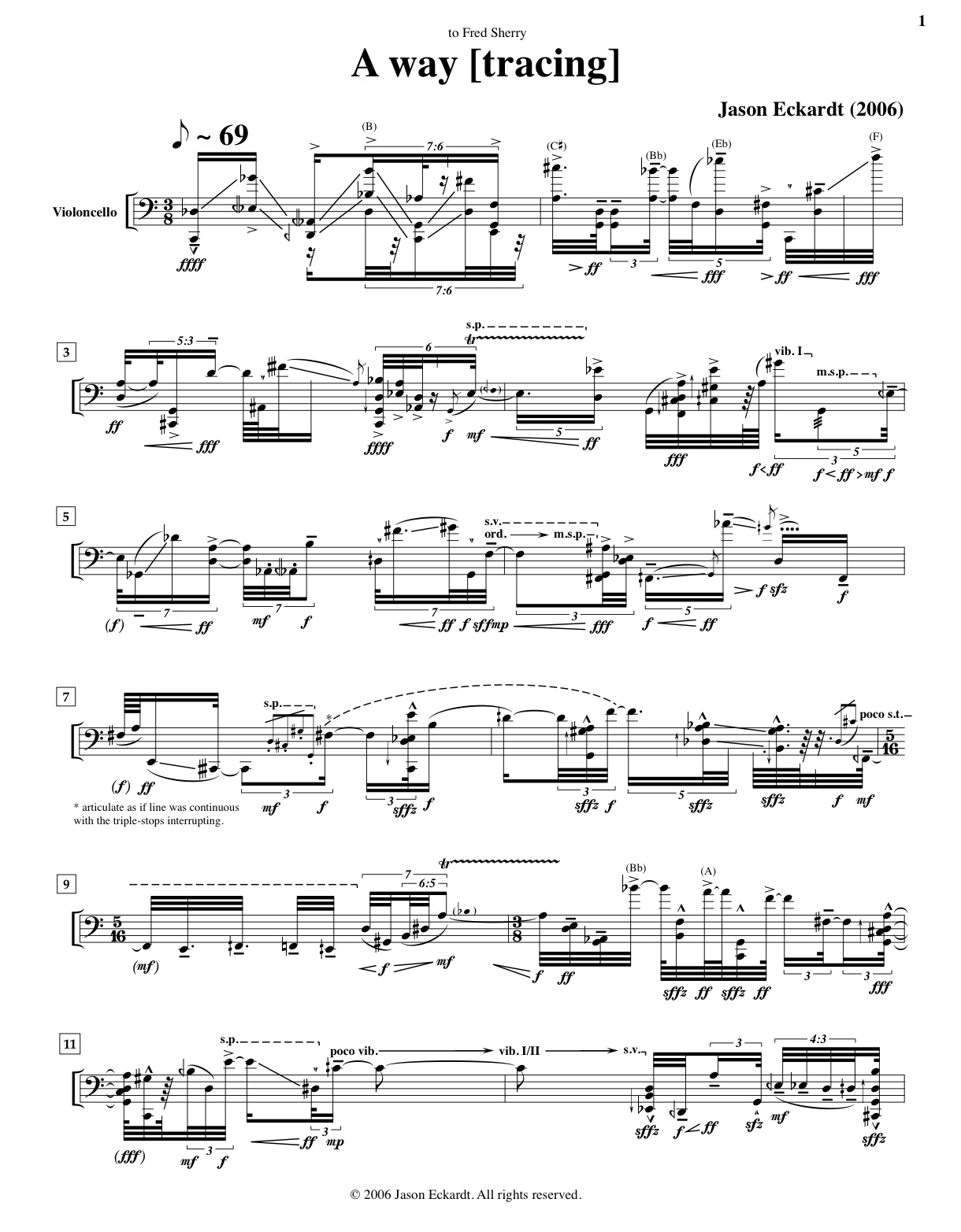 A way [tracing] score